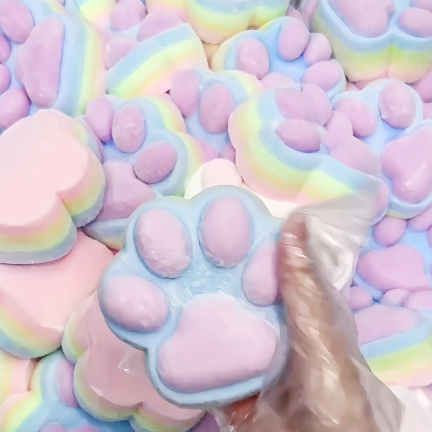 Rainbow Paw Handmade Taba Squishy - Ultra Soft Silicone Squishy